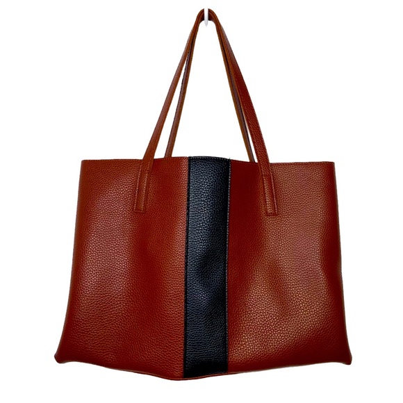 Vince Camuto Handbags - Vince Camuto Lucky Stripe Leather Tote Bag